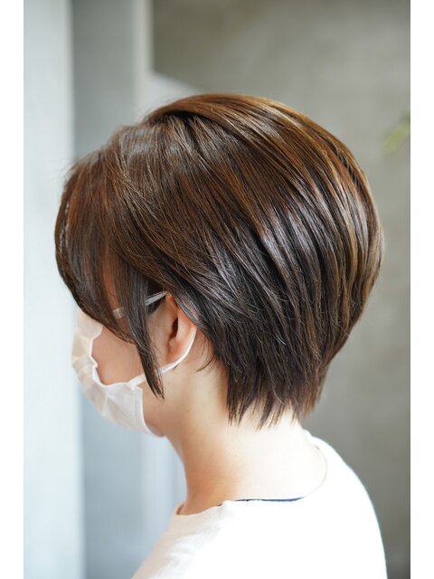 【店長小川】明るめグレージュのショートヘア/横浜髪質改善