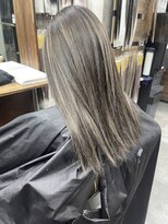 ラフ(LAFF) #バレイヤージュ#グレージュカラー#ボブウルフ#ココアベージュ