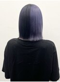 黒髪小顔クラゲヘアーオリーブグレーココアベージュボブウルフ