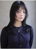 レイヤーカット、ミディアム