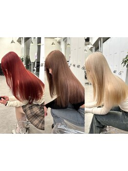 ダメージを最小限に抑える《ケアブリーチ》使用◎理想の色もサラ艶ヘアも諦めないで![大阪梅田駅/ブリーチ]