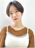 ハイライトカラー テラコッタカーキ  ピンクベージュボブルフ