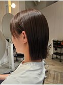 耳かけ外はね切りっぱなしミニボブ20代30代40代イメチェン
