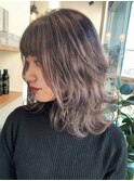 透明感くすみチェリーパープルブラウン