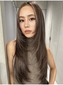 ハイライトカラーミルクティーベージュケアブリーチダブルカラー