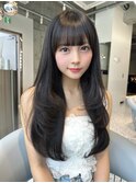 レイヤーカット小顔に見せるヘア/韓国ヘア/髪質改善/福岡/博多