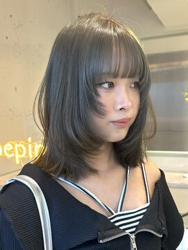 ペピンバイメルシー(pepin by merci.) ブリーチ歴ありオリーブカラー