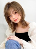 ウルフレイヤーハッシュカット大人括れヘア40代10歳若見え