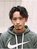 ヘアーアンドグルーミング ヨシザワインク(HAIR&GROOMING YOSHIZAWA Inc.)&nbsp;センターパートスパイラルパーマツーブロック刈り上げショート