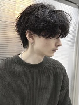 ネハス ナガオカ(nehus.nagaoka) パーマ/サーフカール/スパイキーショート/ブルーブラック