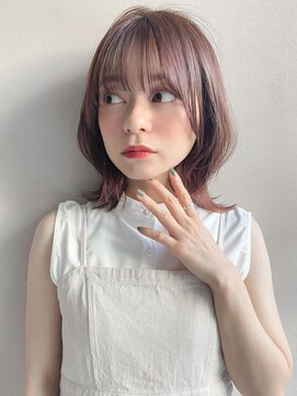 リヤン 表参道(lyann) ダークブルーミルクティーブロンドワンホンレイヤーカットa