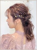 ハーフアップヘアアレンジ