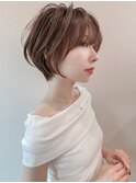 □丸みショートボブ/レイヤー/20代30代40代50代/顔周りカット