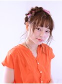 編込み×スカーフのエフォートレス・アレンジ 【EARTH新松戸店】