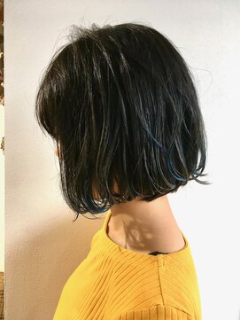 シーン(SCENE) ボブ/インナーカラー/ブルー/グリーン［荒田］