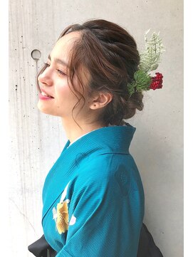 トルネード(TORNADO) 卒業式 成人式 袴着付け 振袖 アップスタイル シニヨン M120