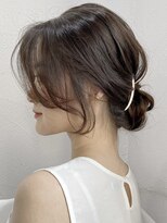 キラ 渋谷(KILLA) 韓国　ヘアアレンジ　おくれ毛カット　グレージュ　榎園由美