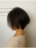 ショートカット 丸みショート ハンサムショート 前髪なし