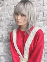 リアイス(Re:ICE) ミニウルフ/くすみブルー/流れるレイヤー/インナーハイライト