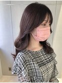 韓国風顔まわり × 艶ラベンダー