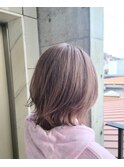 20代~40代向け ミディアムボブ×8トーンミルクティーベージュ