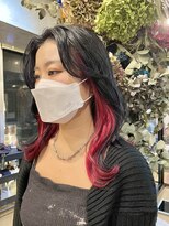 カリーナコークス 原宿 渋谷(Carina COKETH)&nbsp;ワインレッド/インナーカラー/イヤリングカラー/ダブルカラー