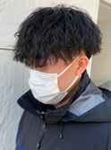 ツイストスパイラルパーマツーブロックツイストパーマメンズヘア