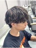 波巻きパーマ×ハイライト