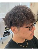 ツイストスパイラルパーマ×メッシュ