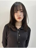 フェイスレイヤー×ロングウルフ×ぱっつん前髪