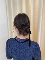 ソノ(sono)&nbsp;アップスタイル　シニヨン　パーティ　参列　ドレス