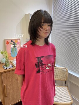 ヘアーアイスカルテット(HAIR ICI QUARTET) 30代大人可愛い★小顔ボブ丸みミディアムウルフカット