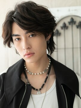 グルーミングサロン バーバー キャッスル 北浦和西口(Grooming salon Barber Castle) 20代30代ワイルド七三分けブラックメンズパーマG北浦和