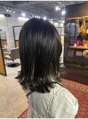【札幌円山】イルミナカラー/オリーブグレージュ/切りっぱなし