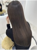 チョコレートブラウン　大人可愛い　艶髪