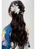 卒業式ヘアセットアレンジ/ハーフアップ/アレンジ/ヘアセット