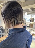 グラデーションカラールーツカラーハイライトミニボブアンブレラ