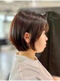 【似合わせボブ】くすみベージュ/髪質改善カラー/刈り上げボブ