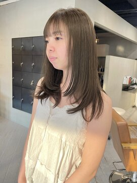 ヘアー アイス ルーチェ(HAIR ICI LUCE) ブリーチなしダブルカラーグレージュレイヤーカット/林