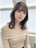 20代30代◎冬の暗めカラー×くびれレイヤーカットで小顔美人