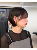 大人可愛い20代30代40代前下がりショートボブ/ハンサムショート