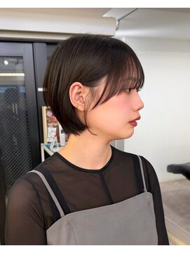 メルバイグラフ 梅田(mel by GRAFF) 大人可愛い20代30代40代前下がりショートボブ/ハンサムショート
