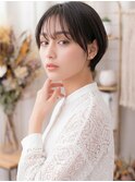 大人美人黒髪アッシュブラック小顔ハンサムショート20代浦和c9