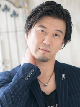 メンズヘア ビーセカンド 草加店(MENS HAIR B-2) アップバング七三ブラック刈り上げない社会人マッシュa1草加