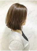 毛先ワンカール×シンプルワンレンボブ