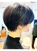 #オリーブカラー#ミニボブ　お気に入りに登録してご提示下さい→