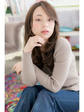 ミック ヘアアンドメイク アップ 駒込店(miq Hair&Make up) 無造作カールの抜け感アシンメトリーグラマラスロング