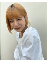 ソルトウォーター(SALT WATER) ミニボブ　オレンジベージュ　ワンレン　小顔