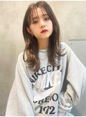 ACE横浜　オリーブグレージュ×外ハネセミロング