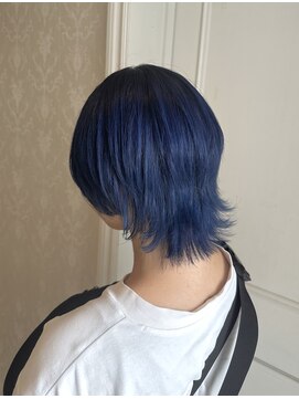 ヘアスタジオ アルス 御池店(hair Studio A.R.S) ブルーカラーショートウルフ#ウルフカット